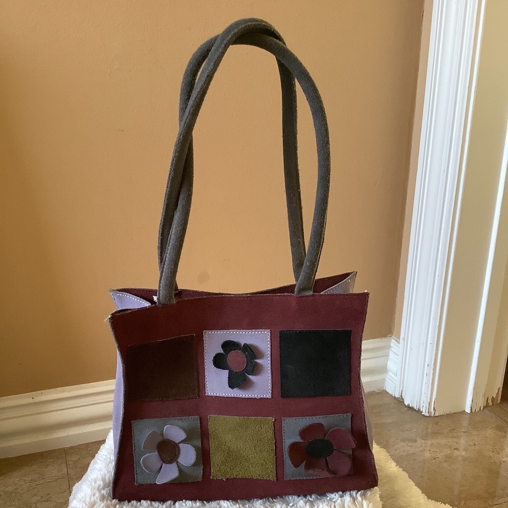 Purple flower purse